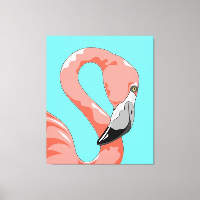 Flamingo | Flamingo Bird Print Art Gift Älskare Canvastryck (Framsida)