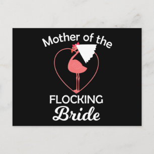 Flamingo Flamingo Bröllop Mor Av Flockande Brud Meddelande Vykort