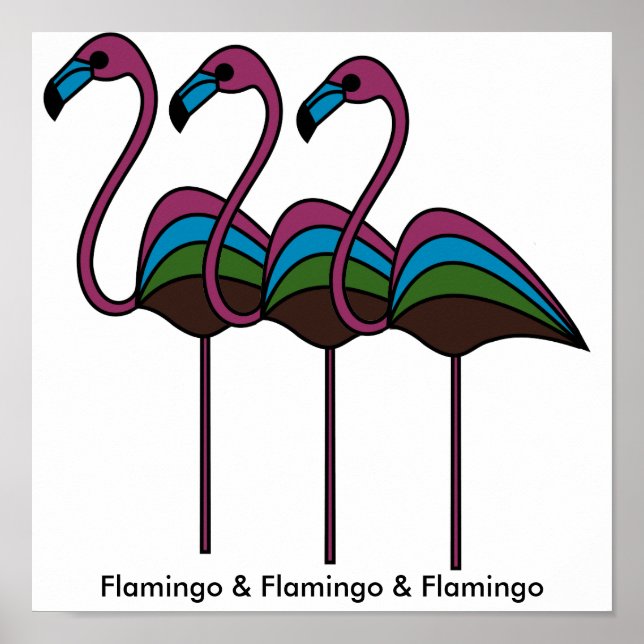 Flamingo & Flamingo & Flamingo Poster (Framsidan)