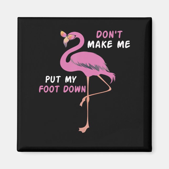 Flamingo | Flamingo med glasögon gör inte att jag  Magnet (Framsidan)