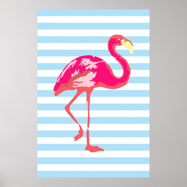 Flamingo, Flamingo poster, sommarposter, Poster (Framsidan)