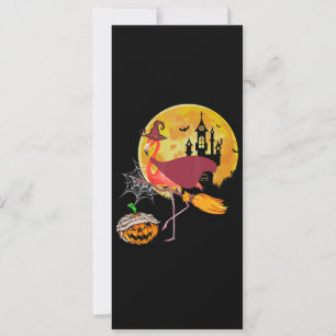 Flamingo Flamingo Ridande Sopborste Pumpa Hallow Inbjudningar