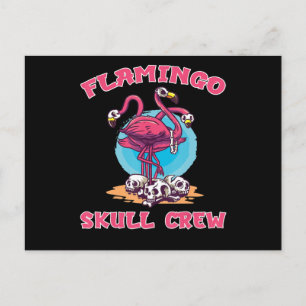 Flamingo Flamingo Skull Crew Halloween-kostym Helg Vykort