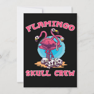 Flamingo Flamingo Skull Crew Halloween-kostym Inbjudningar