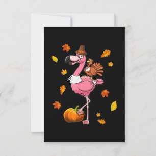 Flamingo Flamingo tack till Thanksgiving Hallowe Inbjudningar