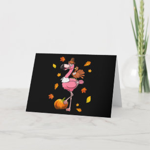 Flamingo Flamingo Thanksgiving Halloween Tack Kort