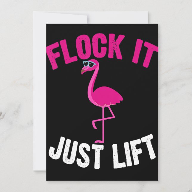 Flamingo | Flamingo Weightlift Flock Julkort (Framsida)