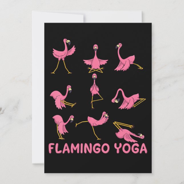 Flamingo | Flamingo Yoga Pose Meditation Tack Kort (Framsida)
