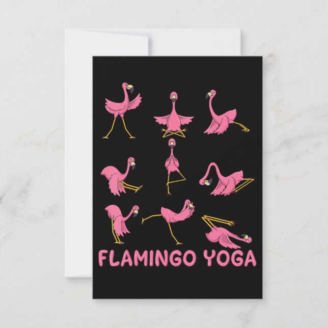 Flamingo | Flamingo Yoga Pose Meditation Tack Kort (Framsida)