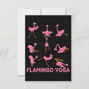 Flamingo   Flamingo Yoga Pose Meditation Tack Kort