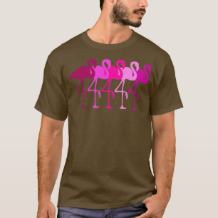Flamingo Flamingos Walk Rosa Colorful Retro Gift T Shirt