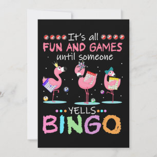 Flamingo  Flamning Bingo Funny Tack Kort