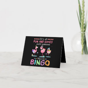 Flamingo Flamning Bingo Funny Tack Kort