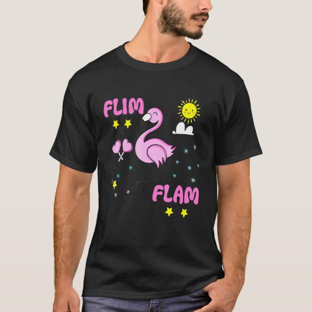 Flamingo Flim Flam Kärlek Flamingo Tee (Framsida)