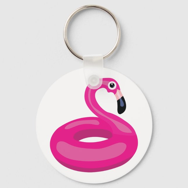 Flamingo Floatie Nyckelring (Framsida)