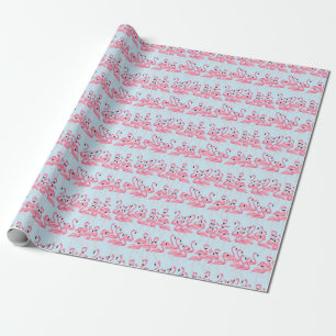 Flamingo Flock: Tropical Vintage Print Presentpapper