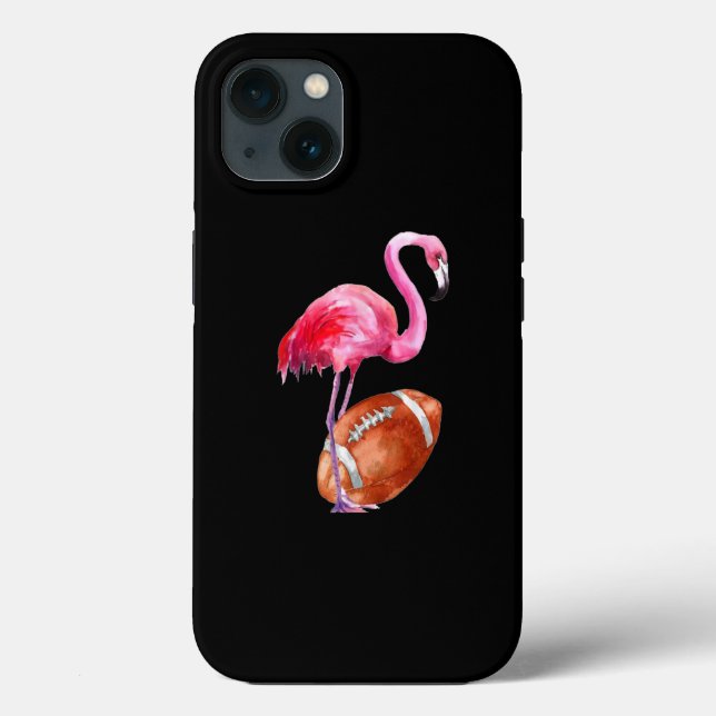 Flamingo Flower Rugby Boll Animal Lover Gift (Baksida)