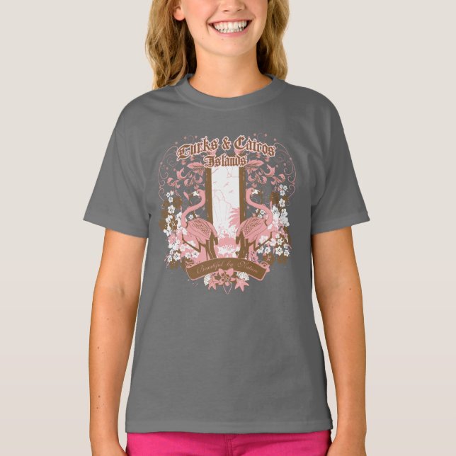 Flamingo Flower T-shirt (Framsida)