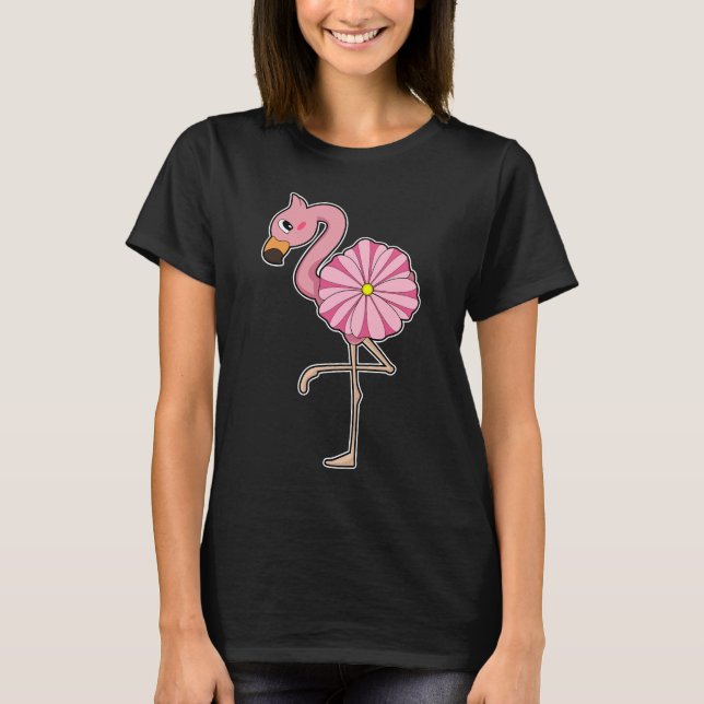 Flamingo Flower T Shirt (Framsida)