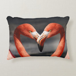 Flamingo för Alla Hjärtans Dag Prydnadskudde