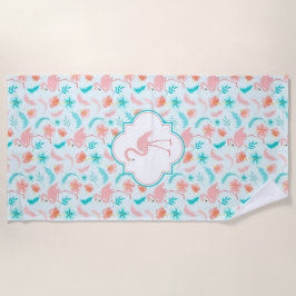 Flamingo för hibiskusmönsterrosor