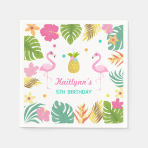 Flamingo för servett för party för