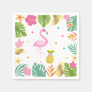 Flamingo för servett för party för