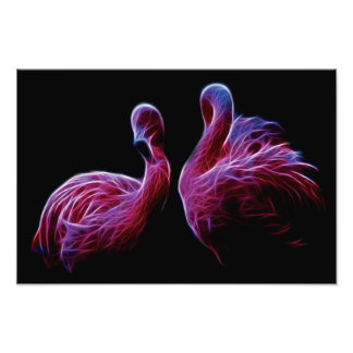 Flamingo Fractal Fototryck