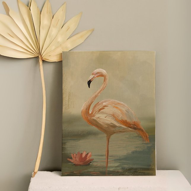 Flamingo från Vatten - Elegant Bird Canvastryck (Skapare uppladdad)
