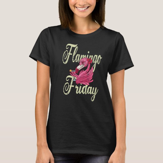 Flamingo Fredag T Shirt (Framsida)