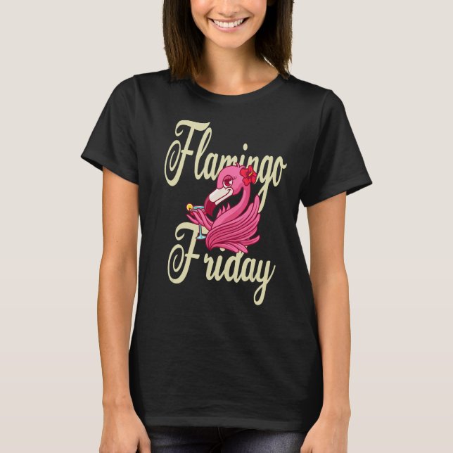 Flamingo Fredag T Shirt (Framsida)
