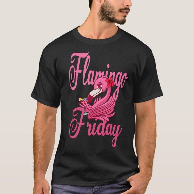 Flamingo Fredag T Shirt (Framsida)