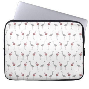 Flamingo Frenzy Datorskydd (Vit) Laptop Fodral