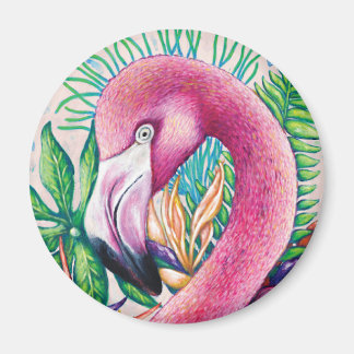 Flamingo Funny Cute Coola Unik konsthandeln Magnet