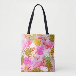 Flamingo Garden Rosa Tygkasse
