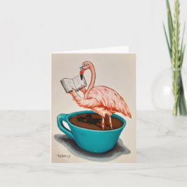 Flamingo Get Well card Kort