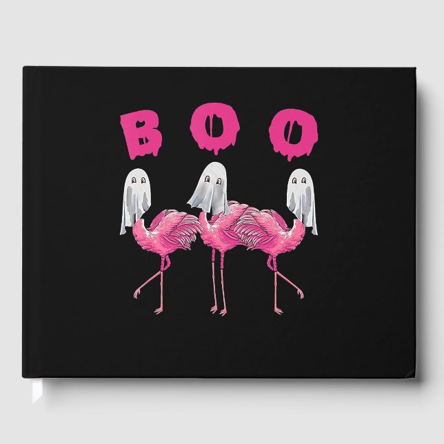 Flamingo | Ghost Flamingo Boo Halloween Costume Gästböcker (Framsida)