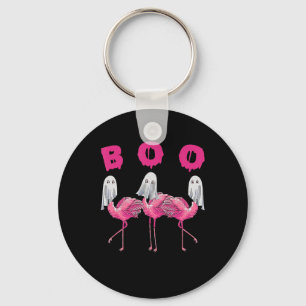 Flamingo Ghost Flamingo Boo Halloween Costume Nyckelring