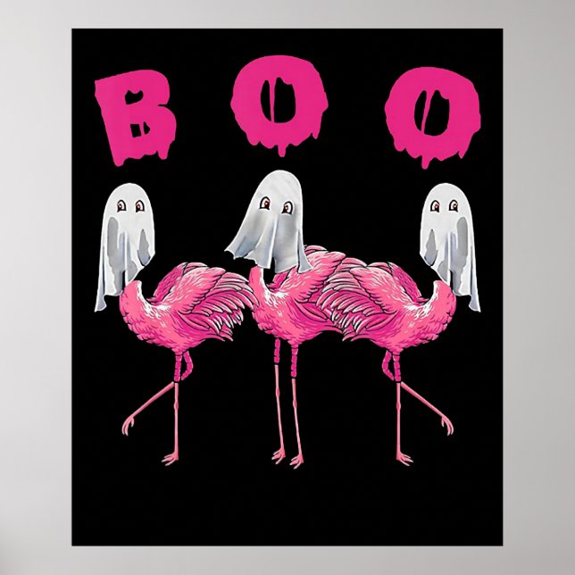 Flamingo | Ghost Flamingo Boo Halloween Costume Poster (Framsidan)
