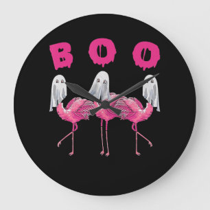 Flamingo Ghost Flamingo Boo Halloween Costume Stor Klocka