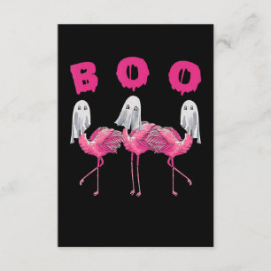 Flamingo Ghost Flamingo Boo Halloween Costume Tilläggskort