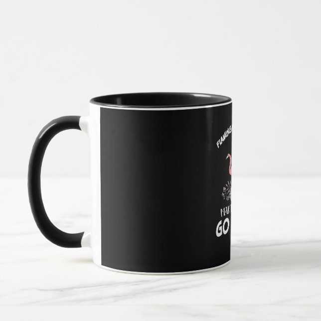 Flamingo Gift | Flamingo och kaffe Mugg (Vänster)