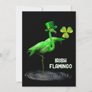 Flamingo Gift Irish Flamingo Grönt Julkort