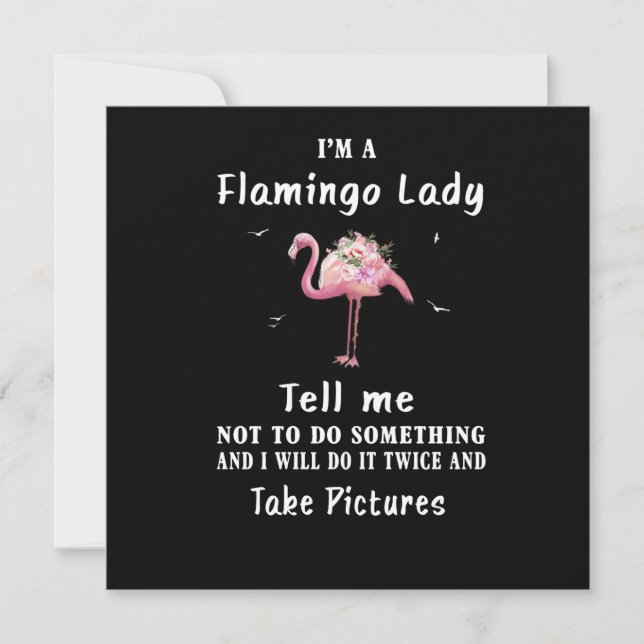 Flamingo Gift | Jag är Flamingo Dam Inbjudningar (Framsida)