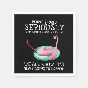 Flamingo Gift Människor bör allvarligt Flamingo Pappersservett