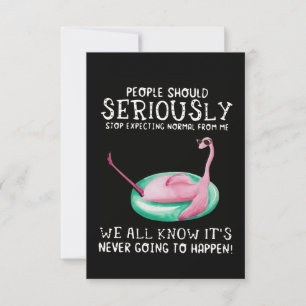 Flamingo Gift Människor bör allvarligt Flamingo Tack Kort