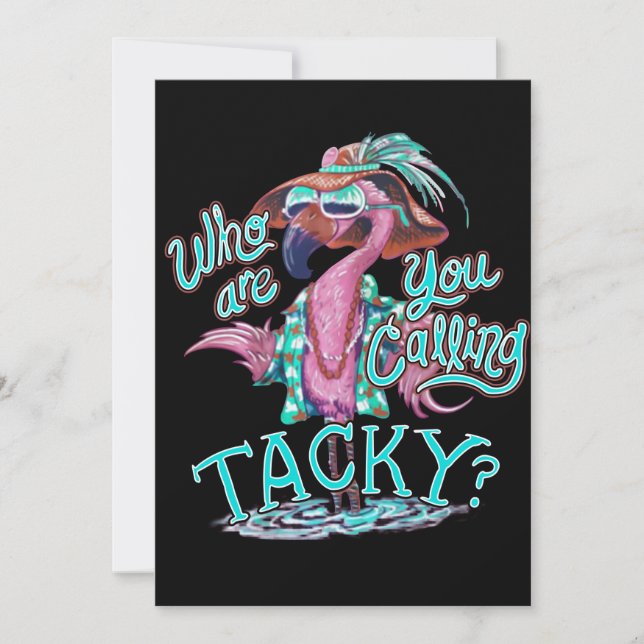 Flamingo Gift | Vem kallar du Flamingo? Julkort (Framsida)