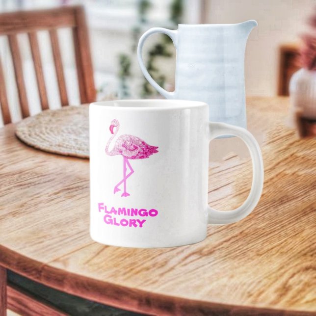 Flamingo Glory Jumbo Mugg (Enjoy sipping your favorite beverage, from your Flamingo Glory Giant Coffee Mug!)