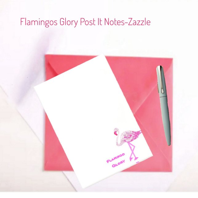 Flamingo Glory Post-it Notes Block (Skapare uppladdad)