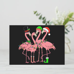 Flamingo God jul Funny Flamingo Älskare Gift Julkort